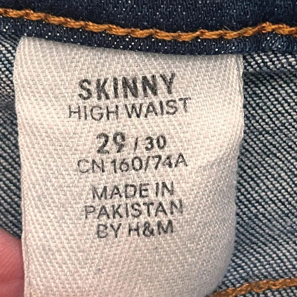H&M High Rise Skinny Jeans Sz. 29 - Picture 7 of 9